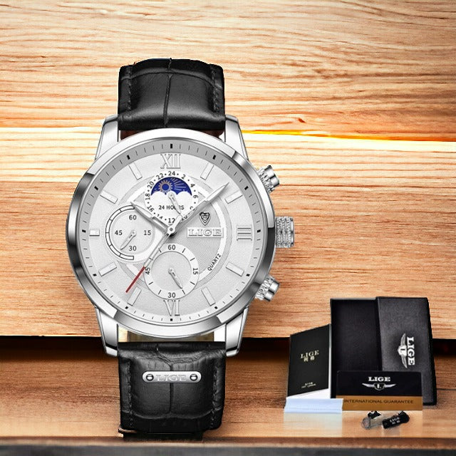 LIGE 8932 Classic Men's Watch Fashion Trends Quartz Watch