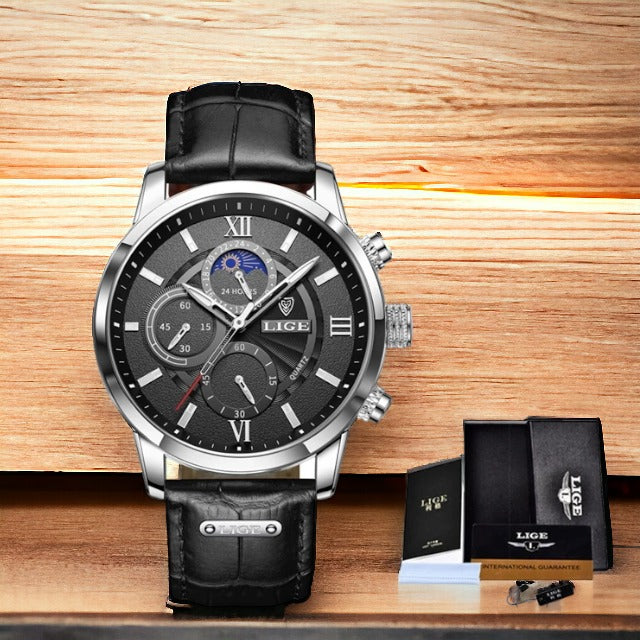 LIGE 8932 Classic Men's Watch Fashion Trends Quartz Watch
