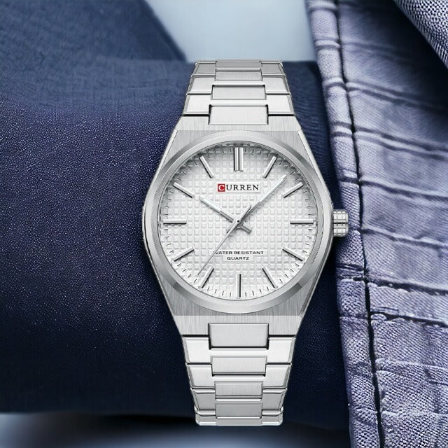 Luxury Brand Mens Stainless Steel New Curren Water Resistant watch