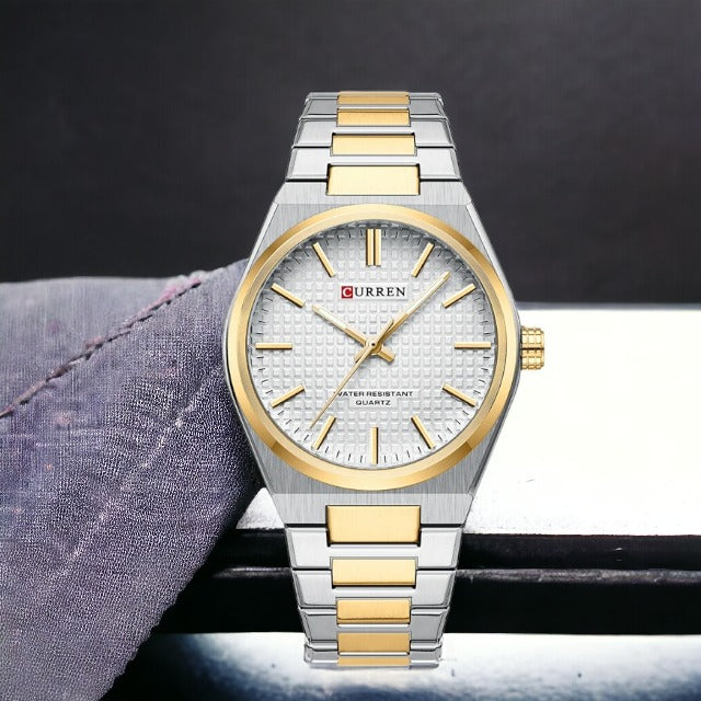 Luxury Brand Mens Stainless Steel New Curren Water Resistant watch